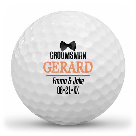 Bow Tie Groomsman Golf Balls